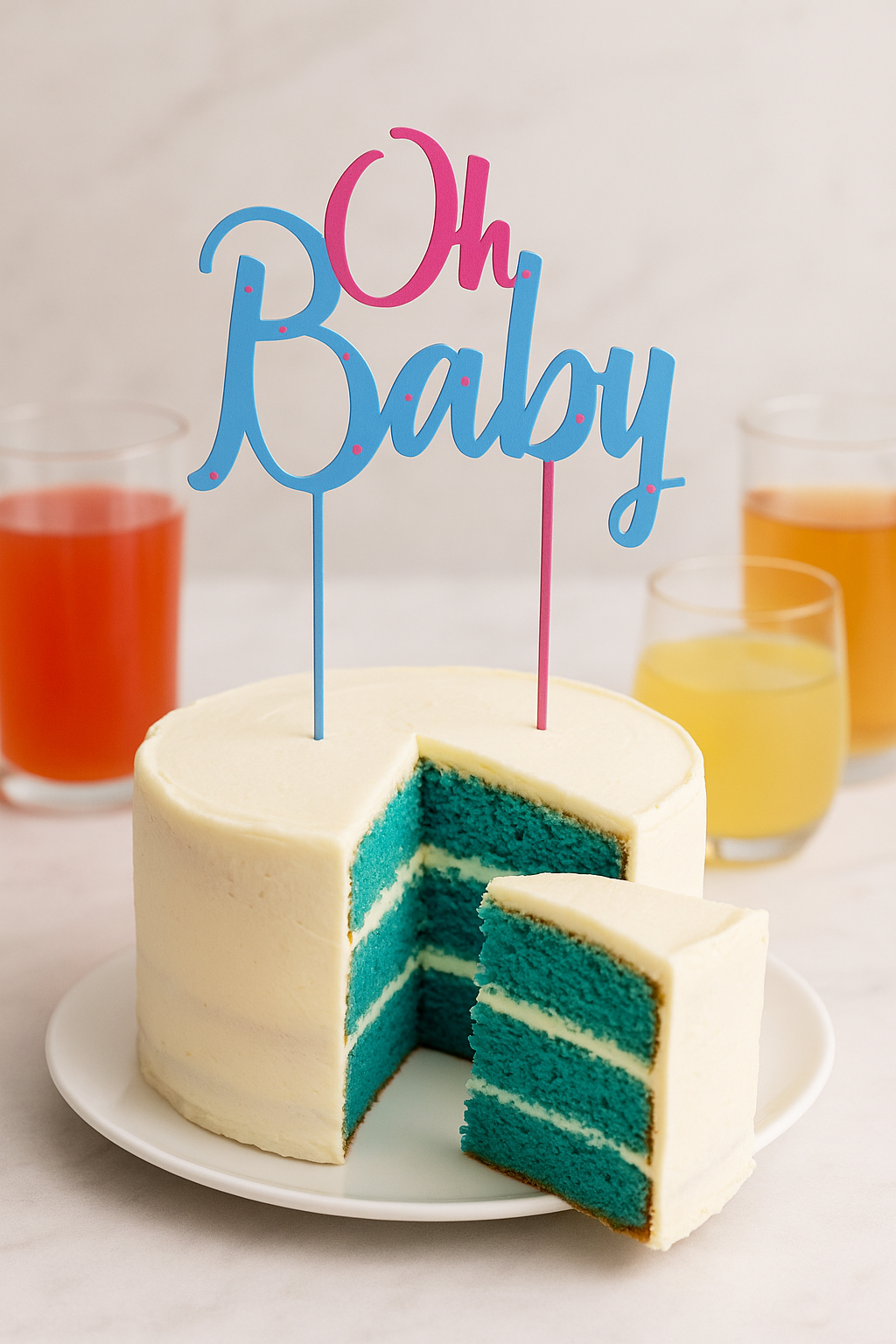 Oh Baby – De perfecte topper voor een verrassende gender reveal taart