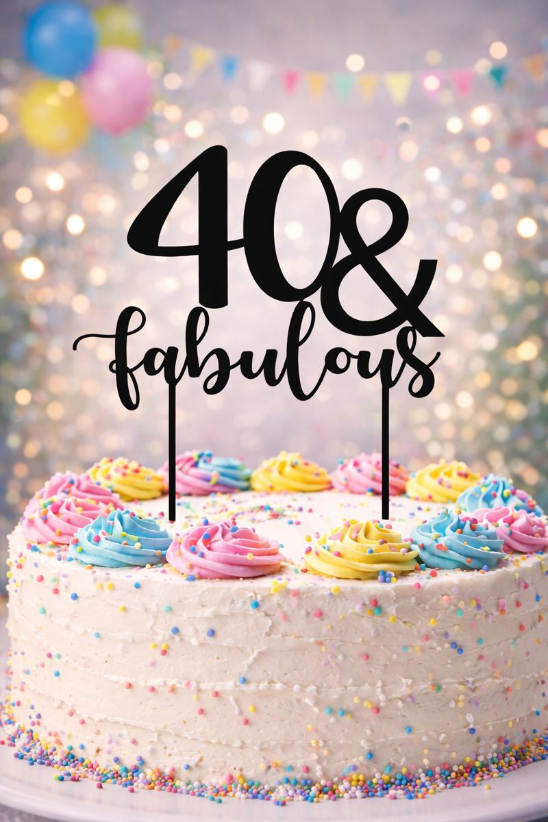 40 & Fabulous taarttopper