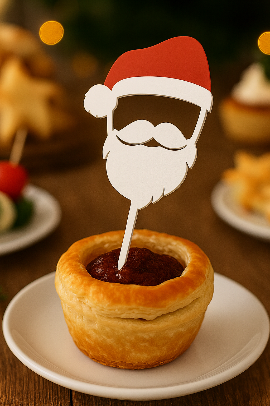 Kerstman Cupcaketoppers (5 stuks) | Nu 50% Korting