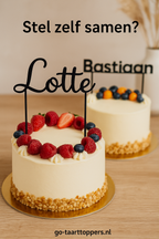 Gepersonaliseerde Naam Taarttopper | Kies Stijl & Kleur
