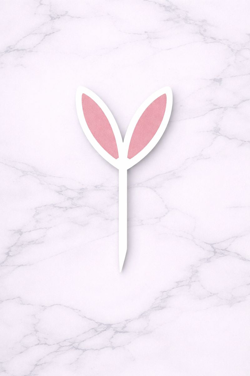 Pasen cupcake topper konijnenoren (set van 5) | Schattige paasdecoratie