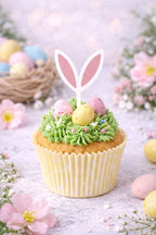 Pasen cupcake topper konijnenoren (set van 5) | Schattige paasdecoratie
