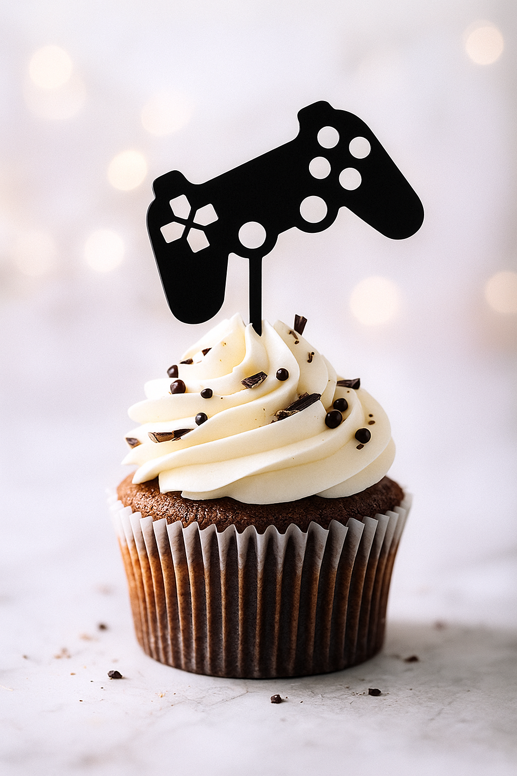 Game controller cupcaketopper (set van 5) | Stoere game decoratie