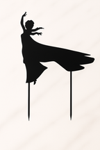 Frozen Princess Silhouette Taarttopper
