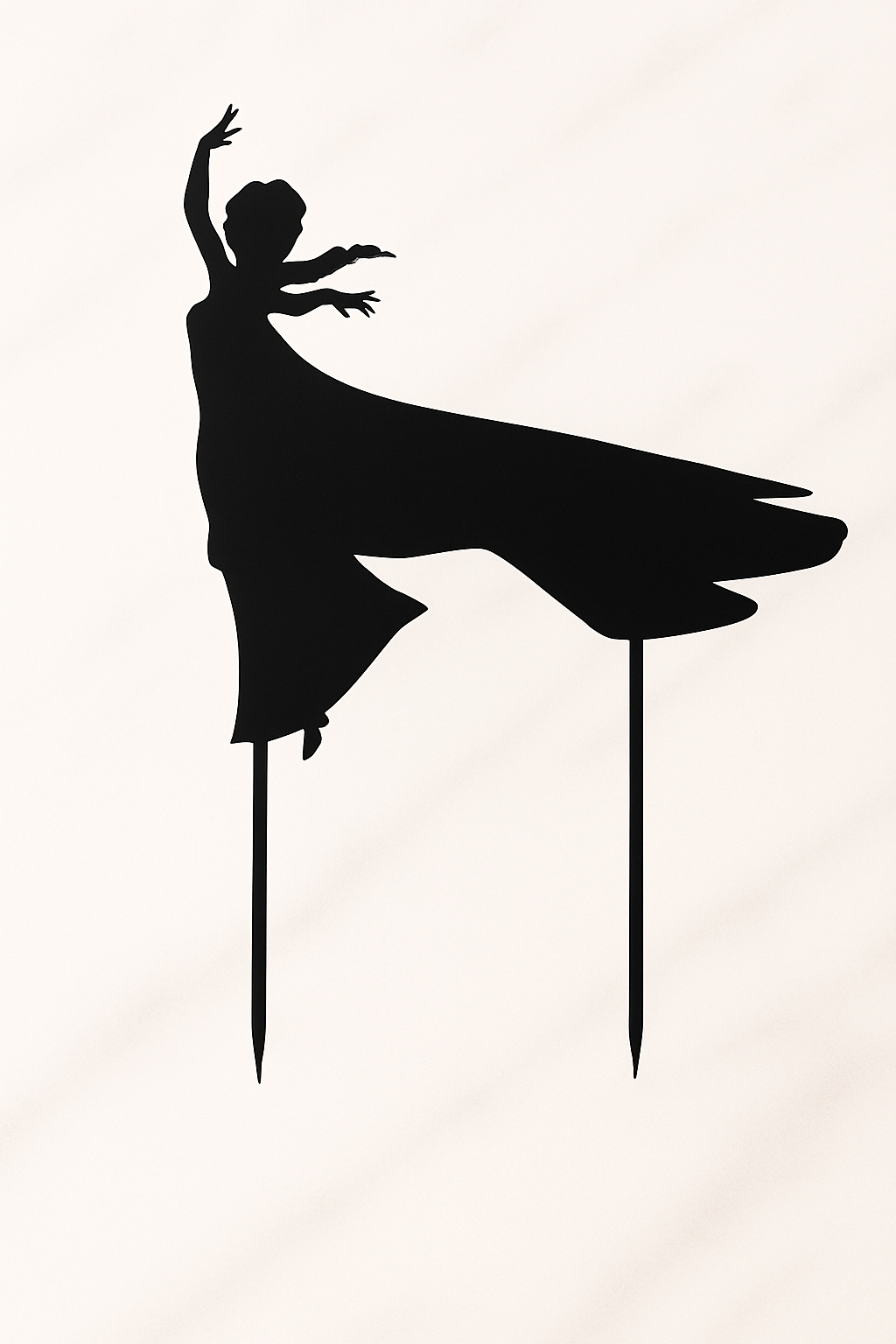 Frozen Princess Silhouette Taarttopper