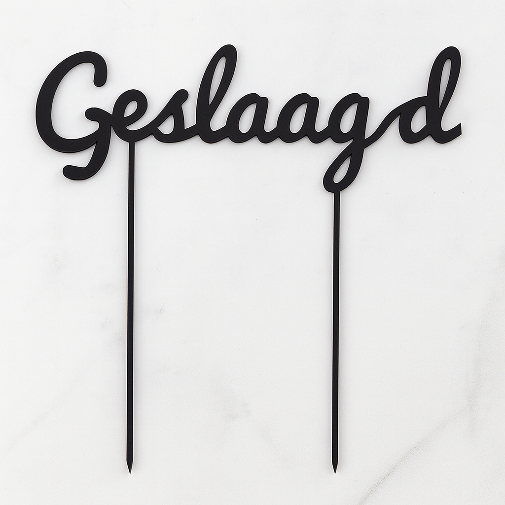 Geslaagd Taarttopper | Stijlvolle Eyecatcher 15 cm