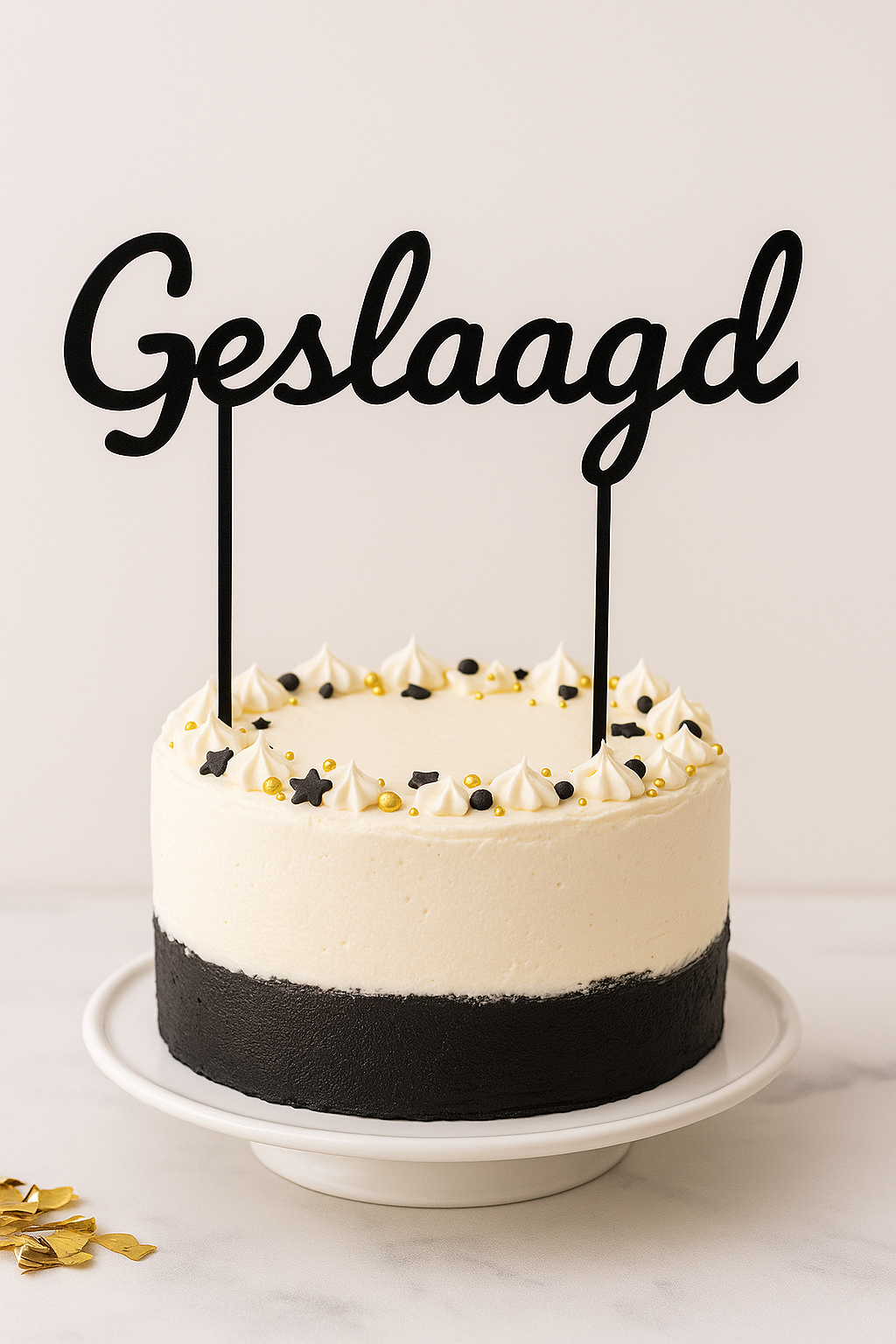 Geslaagd Taarttopper | Stijlvolle Eyecatcher 15 cm