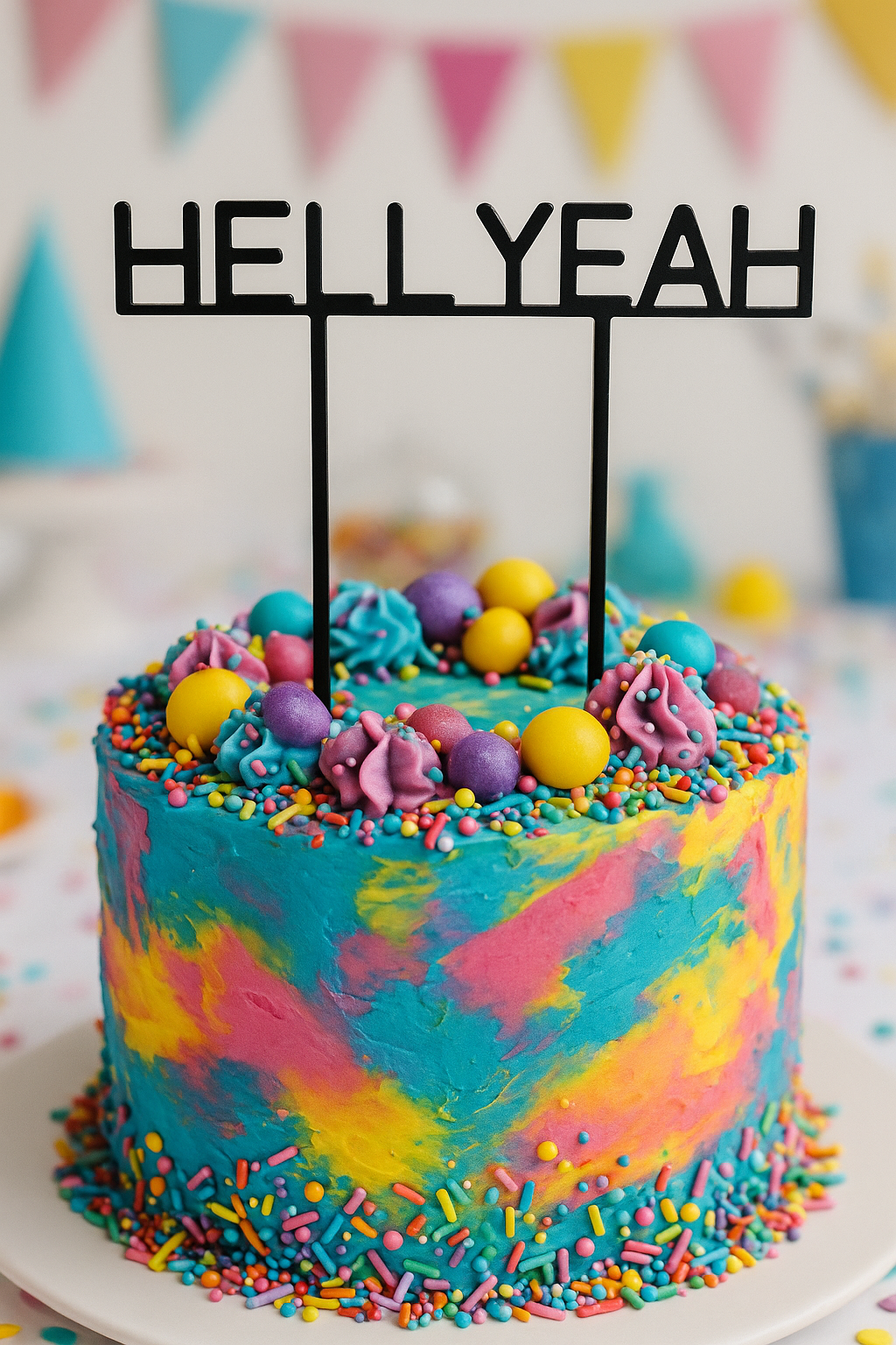 HELLYEAH Taarttopper | Feestelijke Eyecatcher 15 cm