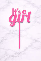 Cupcake topper It’s a Girl (set van 5) | Babyshower & gender reveal