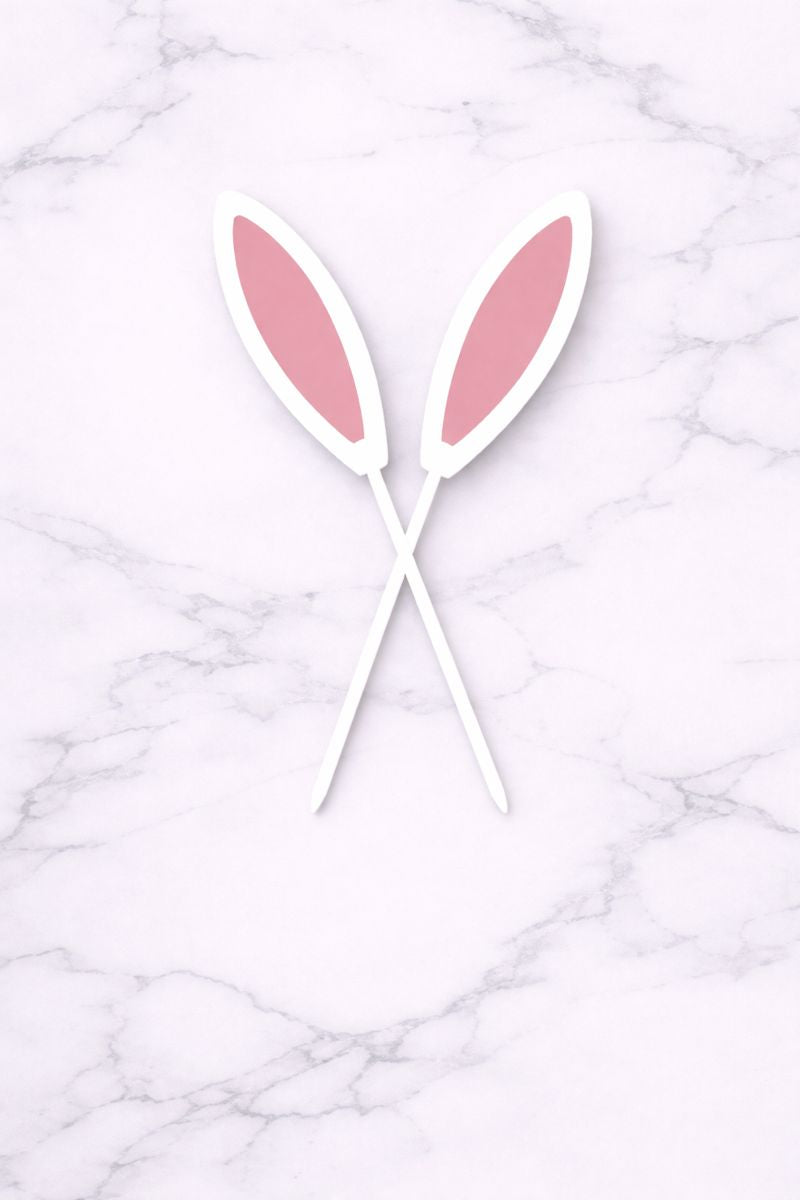 Paas taarttopper konijnenoren (set van 2) | Stijlvolle paasdecoratie