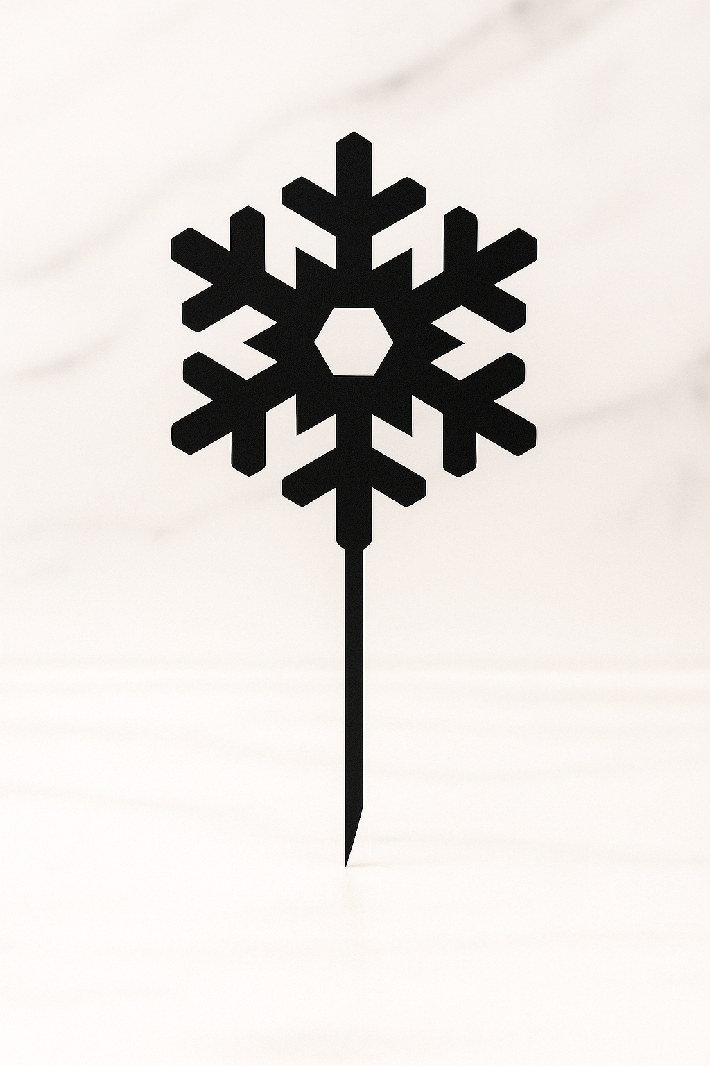 Sneeuwvlok Cupcaketopper – Set van 5