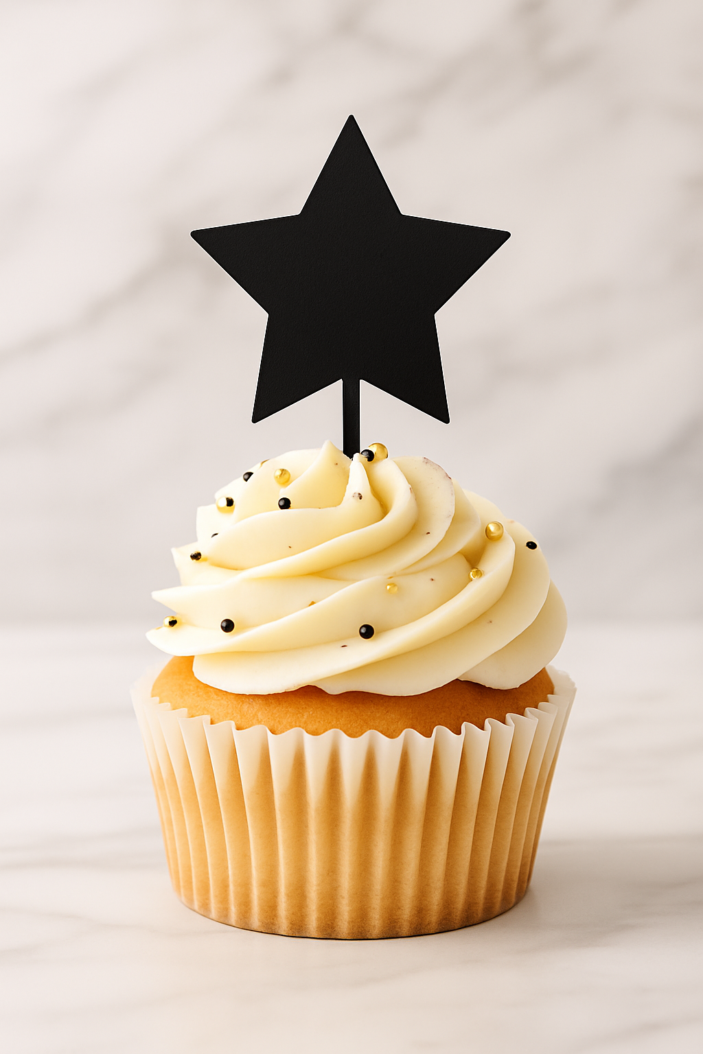 Ster Cupcaketoppers Set van 5 | Feestelijke Decoratie