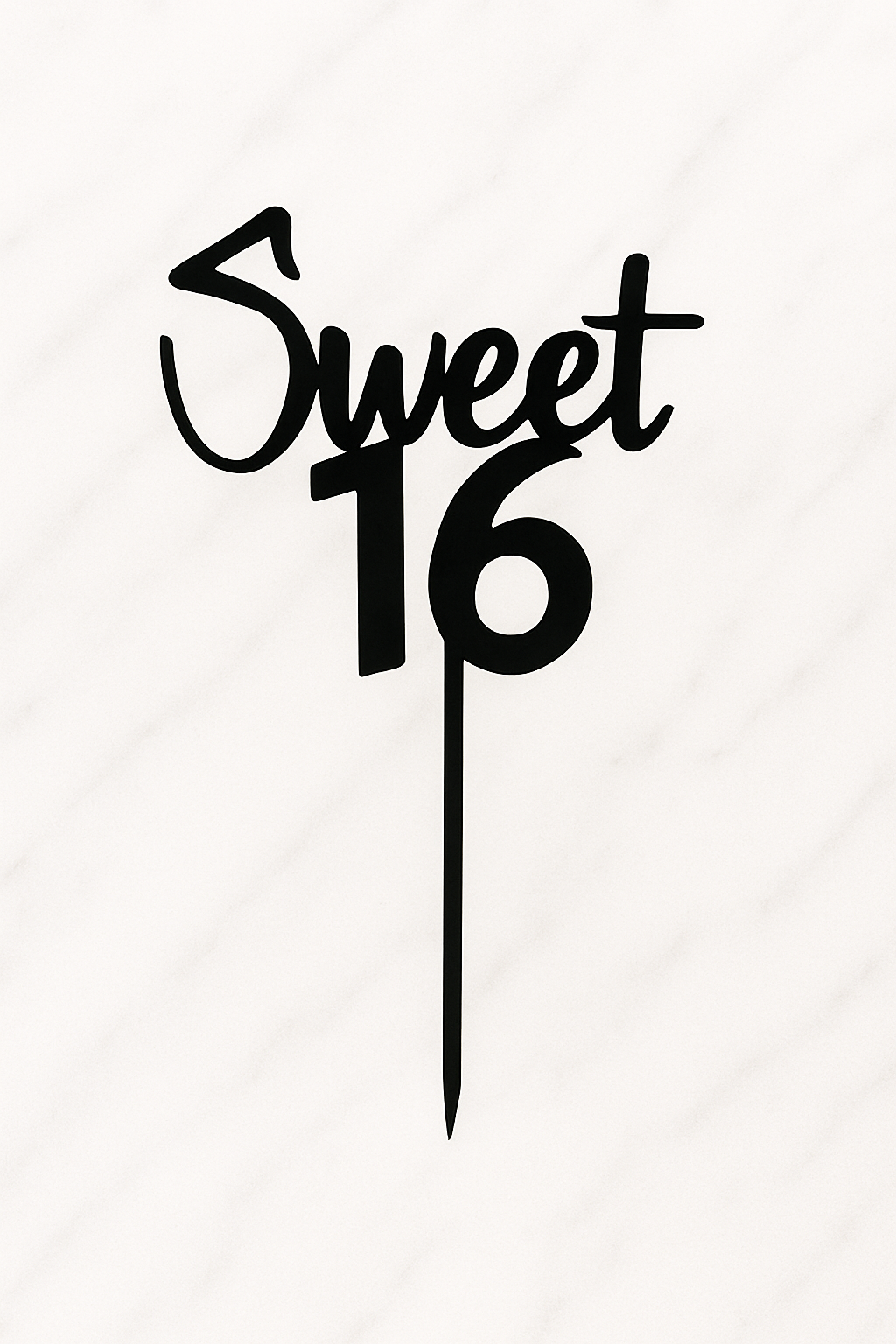 Sweet 16 Taarttopper | Elegant Birthday Edition 15 cm