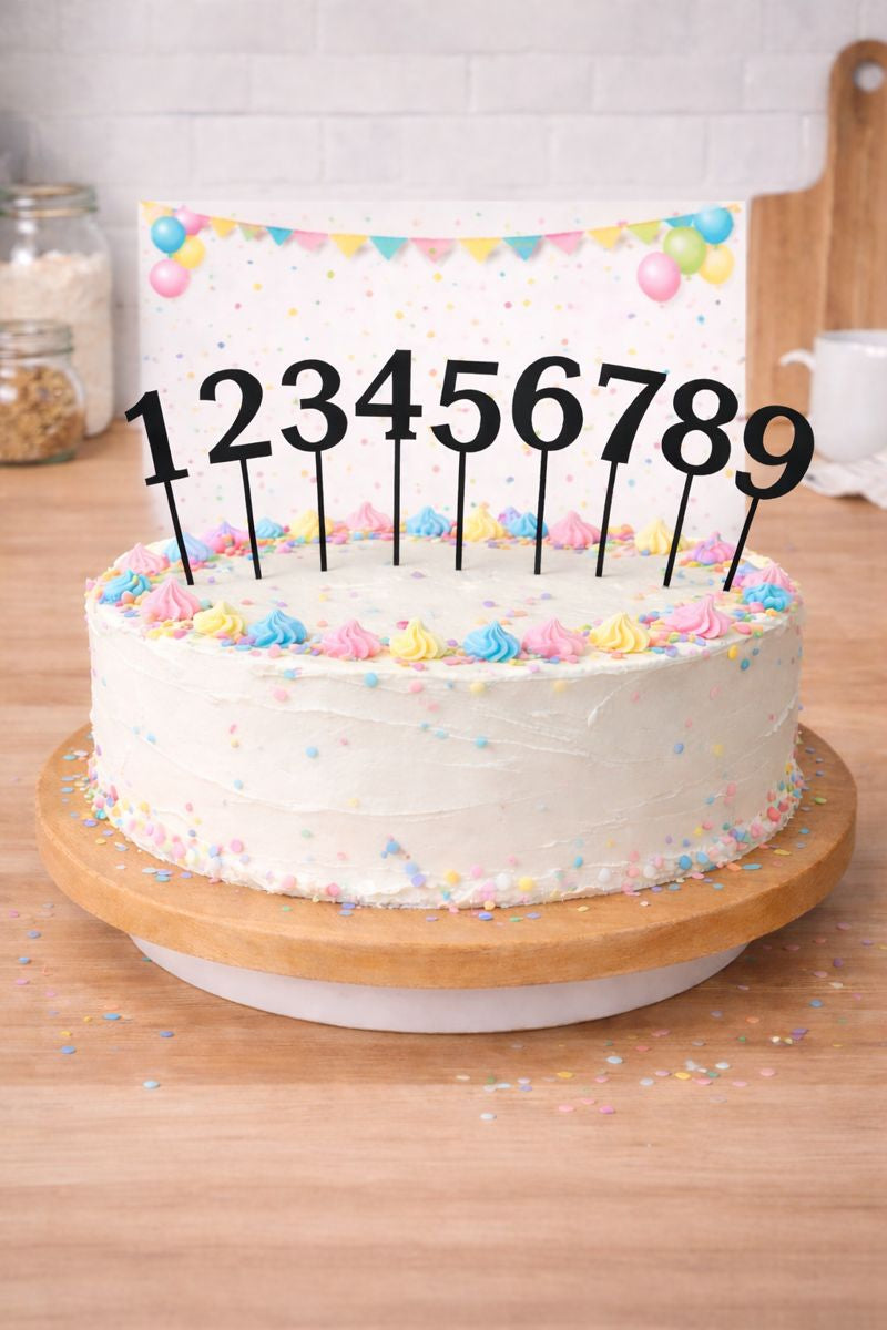 Cijfer Taarttoppers 0–9 | Verjaardag en Jubileum Decoratie